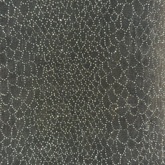 Vintage Slip Dress Gown Formal Goth Black Silver Shimmer Retro Holiday Small - Picture 7 of 9